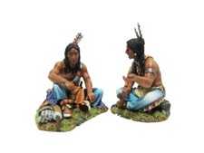 TEAM MINIATURES AMERICAN INDIANS IDA6025 WARRIORS SITTING TALKING 1 MIB