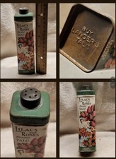 VINTAGE LANDER LILACS AND ROSES BLENDED TALC POWDER TIN VERY COLORFUL