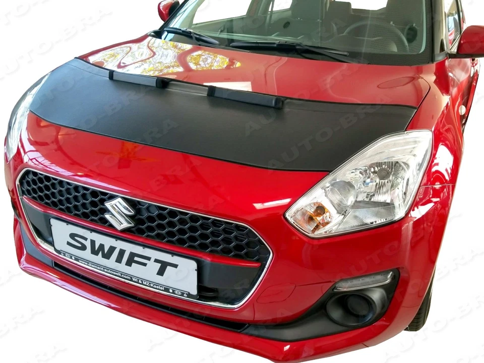 SUJETADOR CAPÓ COCHE ASPECTO CARBONO se adapta a Suzuki Swift desde 2017 MÁSCARA FRONTAL NARIZ Foto 2 de 4