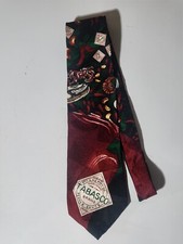 Tabasco Pepper Sauce Logo Men's Tie Necktie 100% Silk Made in USA 4”W x 59”L EUC