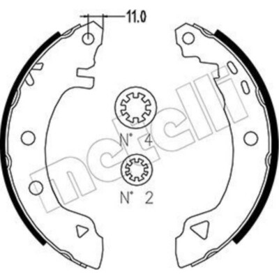 METELLI Bremsbackensatz Bremsbacken hinten für Fiat Brava 182 Alfa Romeo 145