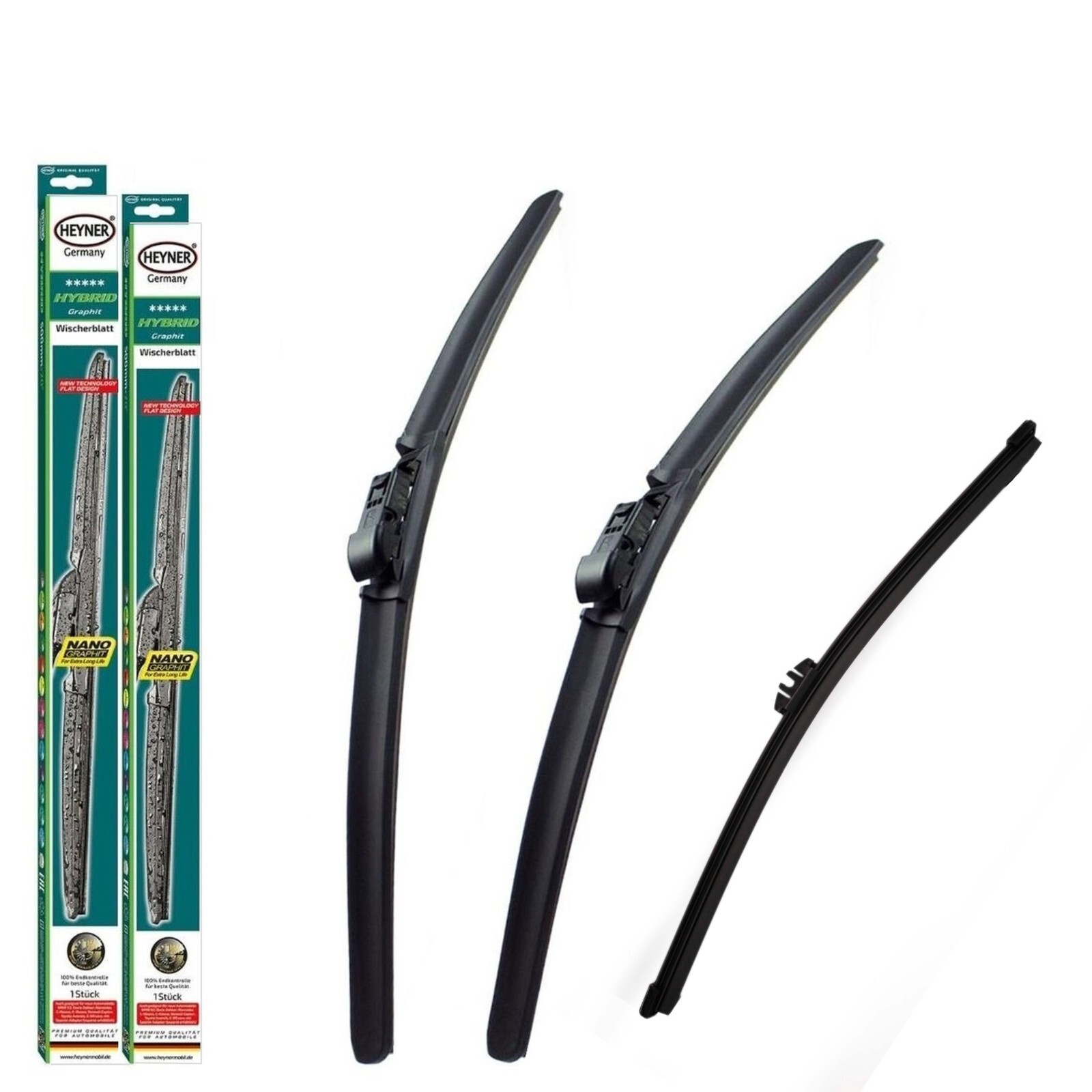 Fits Volvo Xc40 2017On Set Of 3 Hybrid Wiper Blades Front & Rear