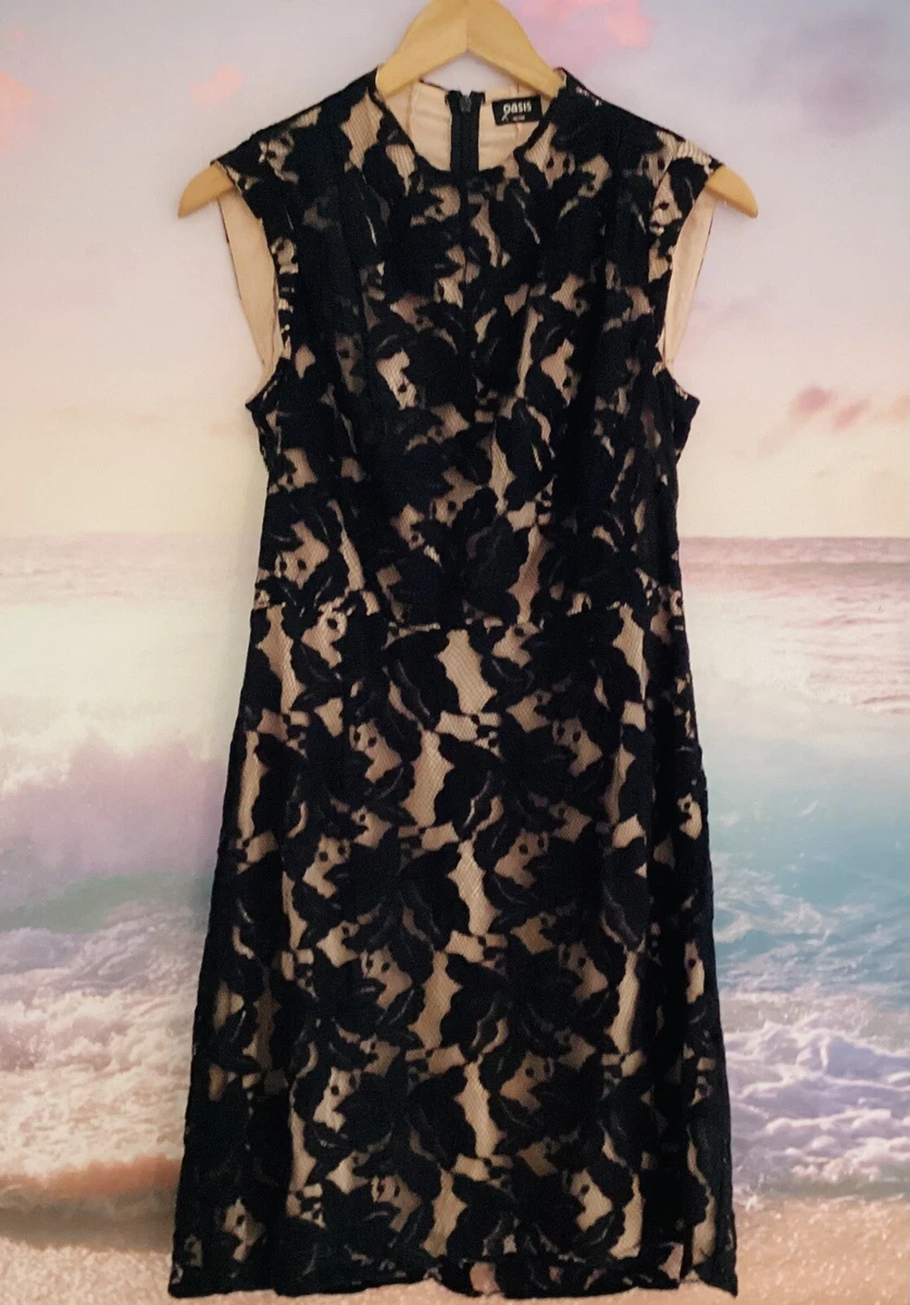 Oasis lace top shift dress