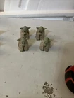 Vtg 1996 Star Wars Yoda Figure Applause Lucas Films 3" PVC Plastic   Lot Of -4