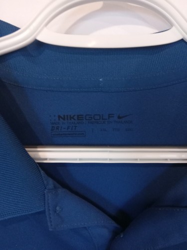 Nike Golf Dri-Fit Mens XXL 2XL Polo Shirt Blue Embroidered Muckleshoot Casino - Picture 2 of 8