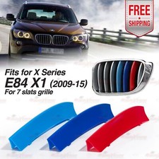 3-farbig 7 Leiste Kühlergrill Abdeckung M-Sport Clips für BMW X1 E84 2009-2015