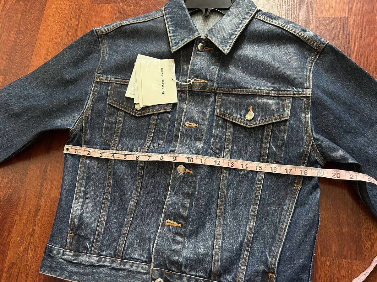 Alexander Wang Denim Trucker Coated Jacket Embossed Puff Alexander Wang Denim Trucker Coated Jacket Embossed Puff