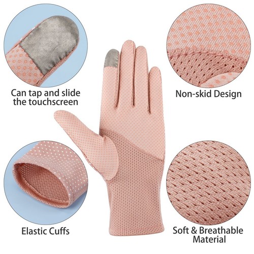 Summer Womens Sun Protection Anti-UV Gloves Cycling Driving Breathable Outdoor - Picture 4 of 16