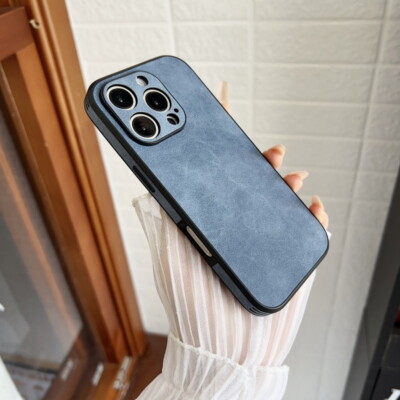 Luxus Leder Stoßfeste Handy Hülle für iPhone 16 Pro Max 15 14 13 12 11 Gehäuse