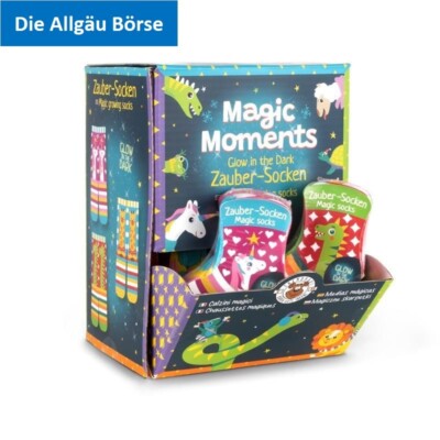 Trendhaus Magic Moments Zauber-Socken Einhorn One Sice Glow in the Dark Neu OVP