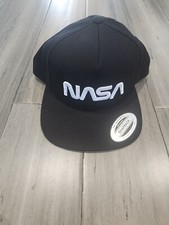 NASA Hat Cap Adjustable Snap Back Black Astronaut Baseball Space Mens