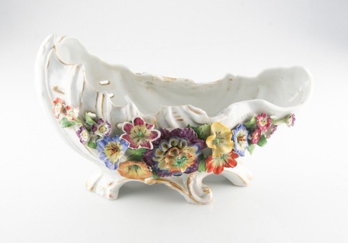 Vintage German Porcelain Floral Bowl Marked "Germany" with Von Schierholz Stamp