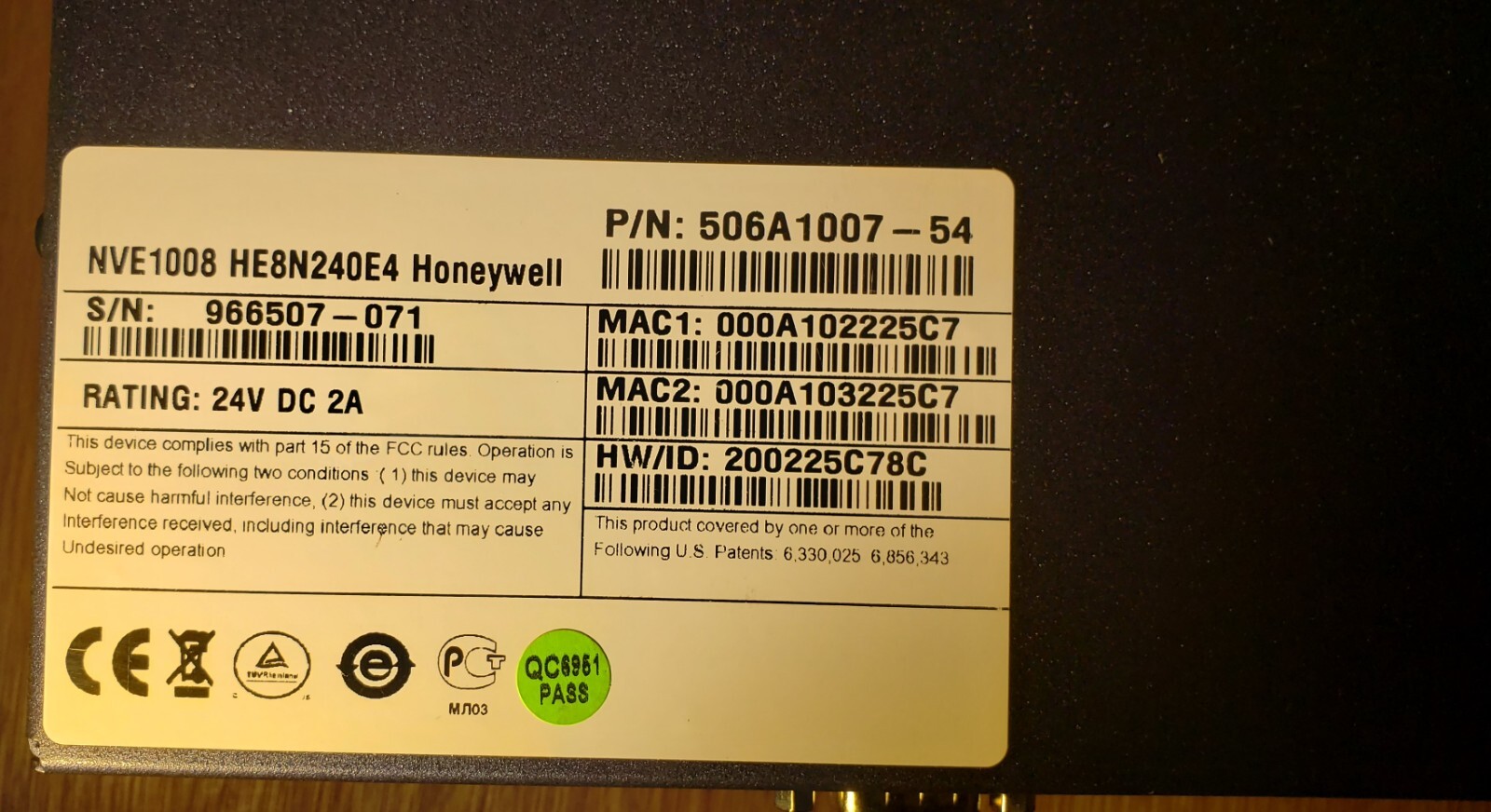 Honeywell NVR Series 8-Channel Encoder H.264 w/ 1x Adapt (HE8N24OE4)