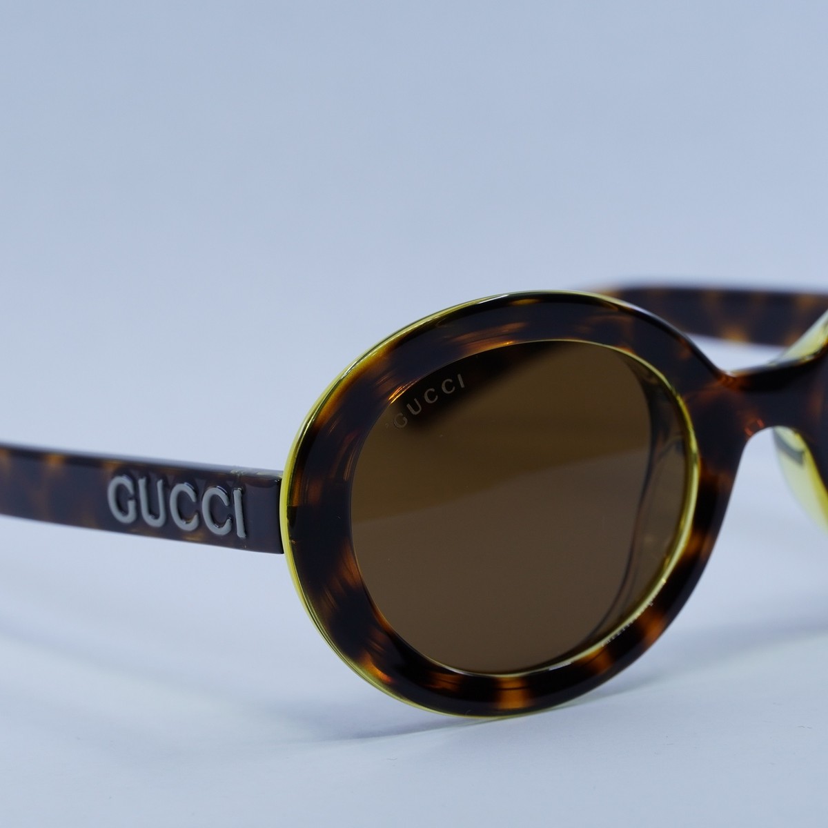 GUCCI ラウントフレムサンクラス GG1722SA 002 New GUCCI GG1722SA 002 Spotted Havana/Nicotine 53-23-145