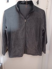 St Johns Bay Grey Fleece Zip Up Jacket 2XLT
