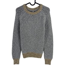 PEPE JEANS Women Grey Crew Neck Jumper Sweater Size S