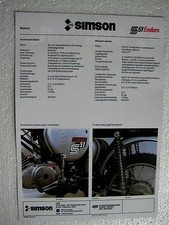 PROSPEKT Werbung DATENBLATT Simson S51 ENDURO SIMSON Mockik S51 IFA Mobile