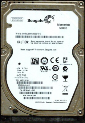 ST9500424AS,  9RW143-567,  0001BSM1  SU  6WR2  SEAGATE SATA  500GB  13153