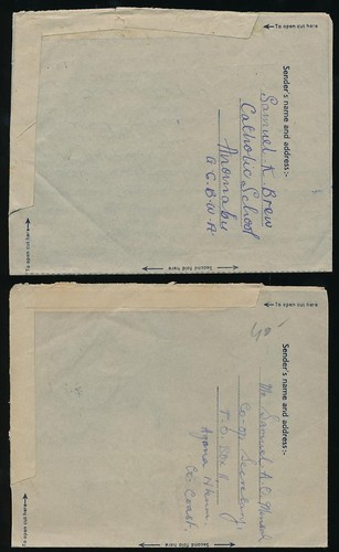 GOLD COAST KG6 AEROGRAMMES STATIONERY 6d NKUM + ANOMABU to USA 1952 - Picture 3 of 3