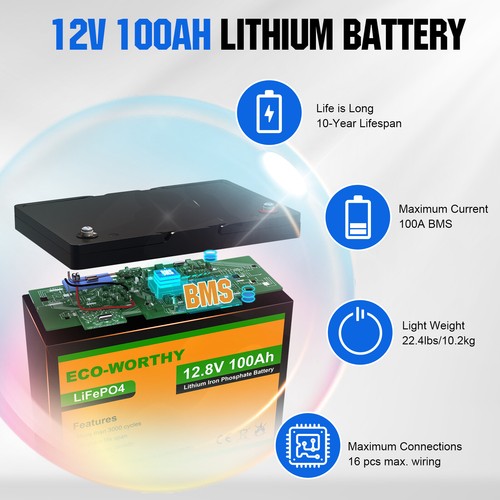 1180W Solaranlage Hybrid Kit 400W Windgenerator Solarmodule mit 2*100AH LiFePO4 - Bild 9 von 11