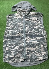 JR G.I. Ranger Vest Camo Hooded Multi Pocket Hiking Fishing Travel Size Youth XL
