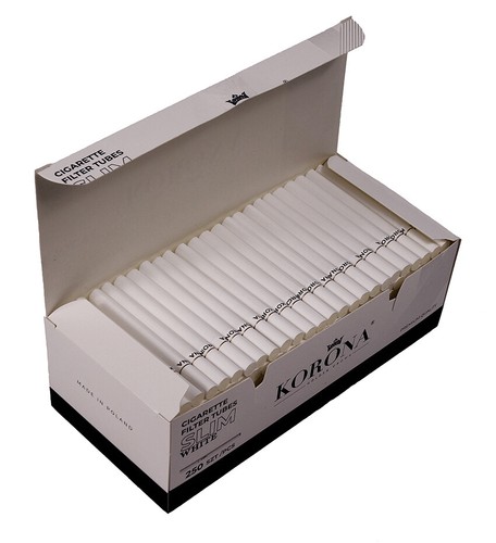 40 Boxen (1 Umkarton / 10.000 Hülsen) Korona Slim White Filterhülsen, 6,8 mm - Bild 2 von 2
