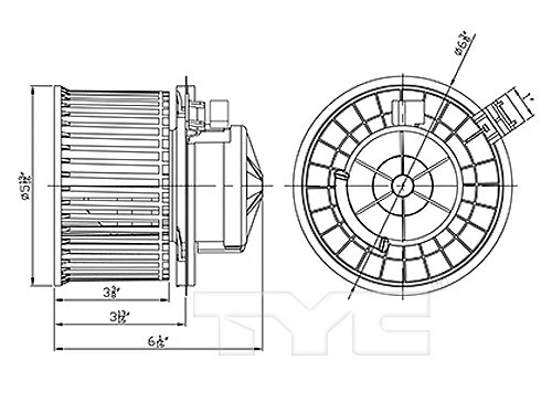 Motor soplador delantero para Nissan Versa 2007-2011 HVAC TYC 2007 2008 2009 2010 2011 Foto 4 de 4
