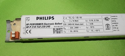 Philips Vorschaltgerät HF-P 218 TLD 220-240 50/60Hz 2x 18W EVG (848)