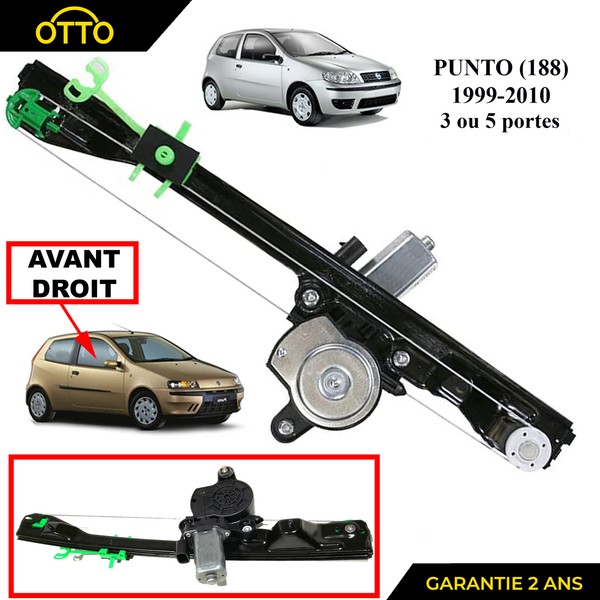 Elektrischer Fensterheber Vorne Links FüR Fiat Punto 188 1999-2010 3/5 TüRen-image