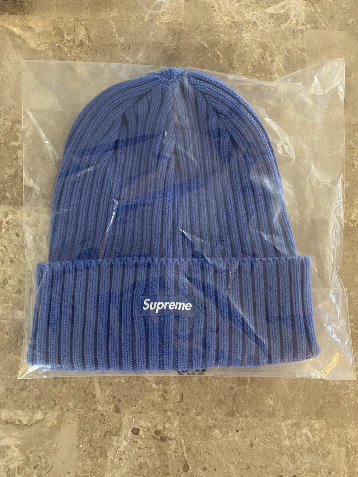 BONNET LOGO BOÎTE SUPREME SS23 BLEU NEUF AVEC ETIQUETTE