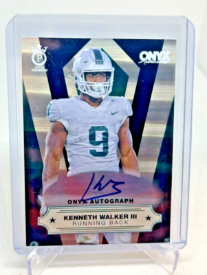 2022 Onyx Authenticated KENNETH WALKER III RC On Card AUTO 5