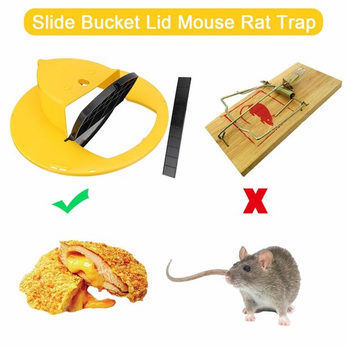 Mouse Trap N Flip Slide Bucket Lid Mice Rat Trap With 2Ladders Mousetrap Catcher - Picture 5 of 14