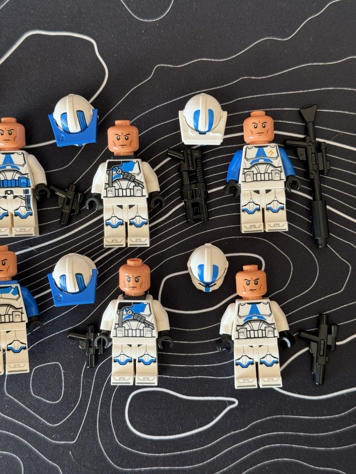 8x Lego Star Wars Clone Lot 501st Clone Troopers Heavy Trooper