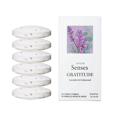 Avon Senses Gratitude Lavender & Cedarwood Shower Steamers...Fast Shipping