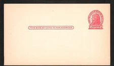 Old Postcard Postal Cards Unused Red Jefferson Postage
