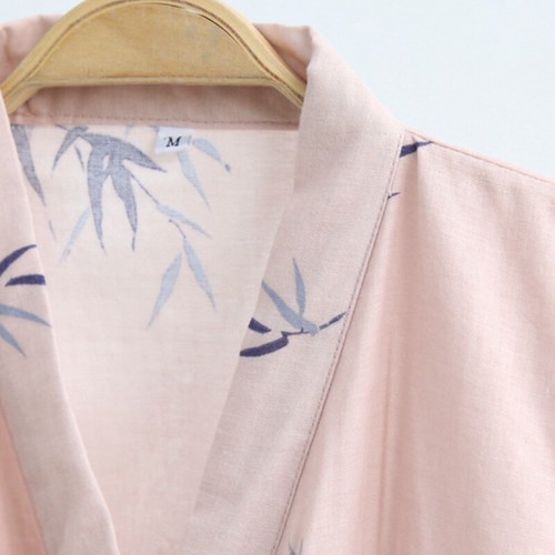 Japanese Yukata Kimono Pajamas Cotton Bamboo Soft Steamed Bathrobe Nightwear New - Picture 9 of 14