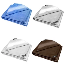 Tarp Extreme Heavy Duty 5Mil 10Mi 16Mil Waterproof Tarp For Roof,Patio,Pool,Boat