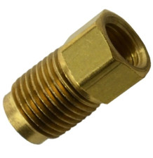 Brass Inverted Flare Brake Line Adapter Fitting 12-20 Male To 38-24 Female Brass Inverted Flare Brake Line Adapter Fitting 12-20 Male To 38-24 Female