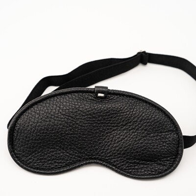 Maison Margiela Eye Mask Case Set Black Leather Travel | eBay