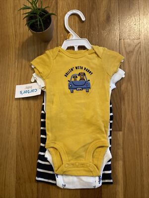 Carters baby dog rollin with daddy newborn piece outfit