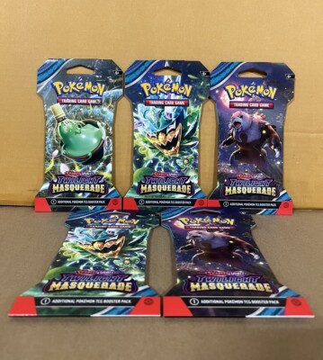 Pokemon Twilight Masquerade Sleeved Booster Pack New Sealed (Lot of 5)