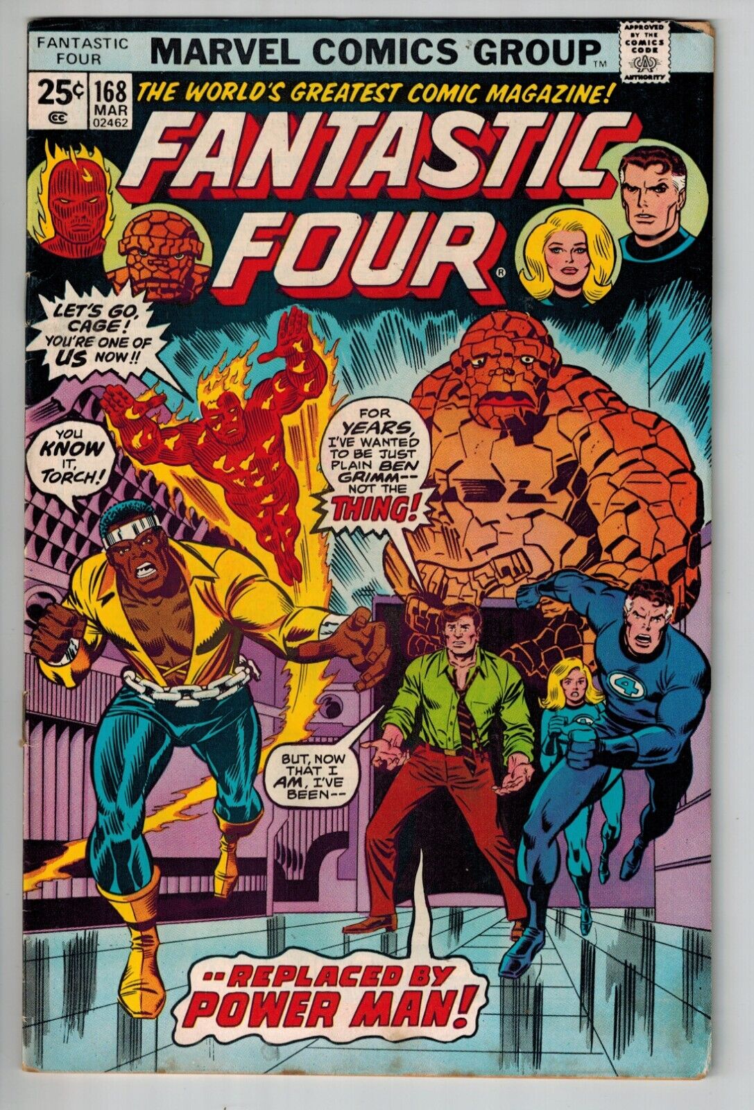 Fantastic Four 168, 169, 171, 172! Power Man replaces the Thing! Perez & Kirby!