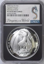 2023 Fiji Dragons Of The World Proof 2oz Egyptian Dragon NGC PF 70 UC FDOI