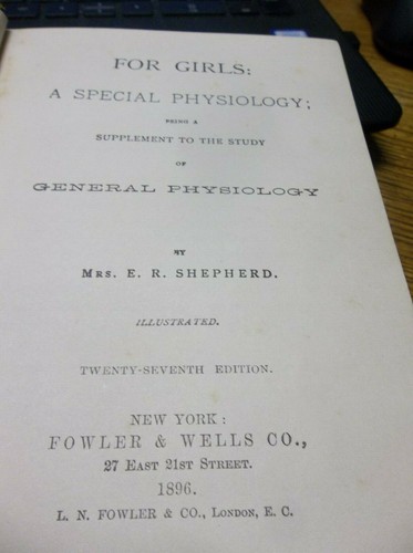 For Girls: A Special Physiology by E. R. Shepherd 1882 Hardback 27th edition - Bild 2 von 10