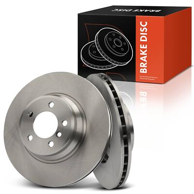 2x Front LH & RH Disc Brake Rotors for BMW E65 745i 745Li 02-05 750i 760i 04-06