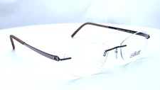 Silhouette 5529 II 6760 Rose Gold Desert Oval Rimless Womens Eyeglasses 50mm