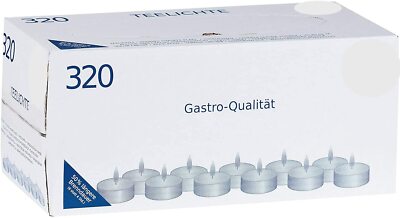 Hillfield  320 Teelichter , 6 St. Brenndauer , Premiumqualität , Teelichte