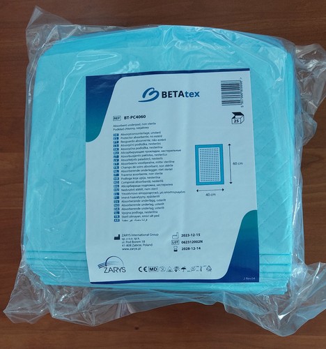 BETAtex 25 Absorptionsunterlage Wickelunterlage unsteril 40x60 cm
