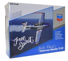 Julie Clark's Chevron Mentor Beechcraft T-34 Free Spirit Diecast Airplane