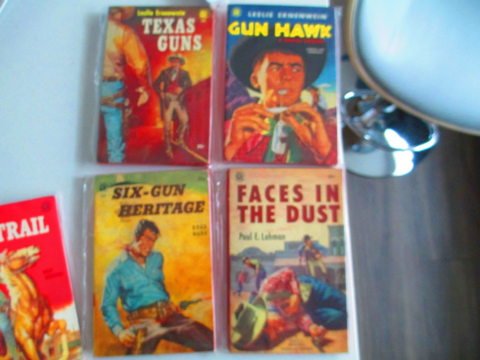 Lot of Vintage Paperbacks Graphic Western Low Numbers Crisp and Clean